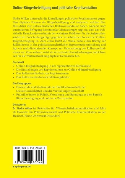 Produktbild: Online-B&uuml;rgerbeteiligung und politische Repr&auml;sentation