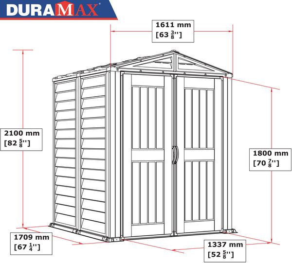 Produktbild: Kunststoff Ger&auml;tehaus 171x171 Gartenhaus Dreht&uuml;ren