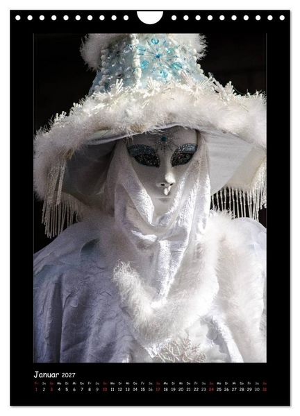 Produktbild: Venezianische Masken HALLia VENEZia Schw&auml;bisch Hall (Wandkalender 2027 DIN A4 hoch), CALVENDO Monatskalender