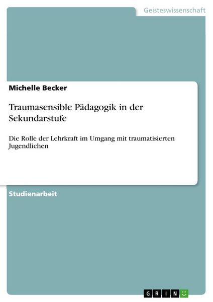 Produktbild: Traumasensible P&auml;dagogik in der Sekundarstufe