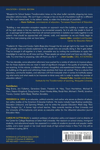 Produktbild: Blueprint for School System Transformation