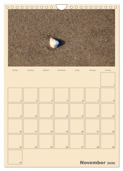 Produktbild: Usedom Ostsee - Terminplaner (Wandkalender 2026 DIN A4 hoch), CALVENDO Monatskalender