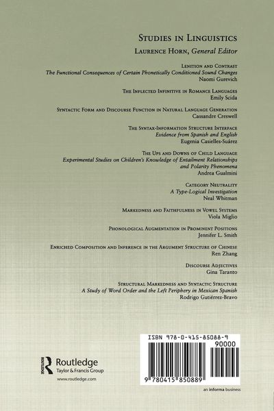 Produktbild: Structural Markedness and Syntactic Structure