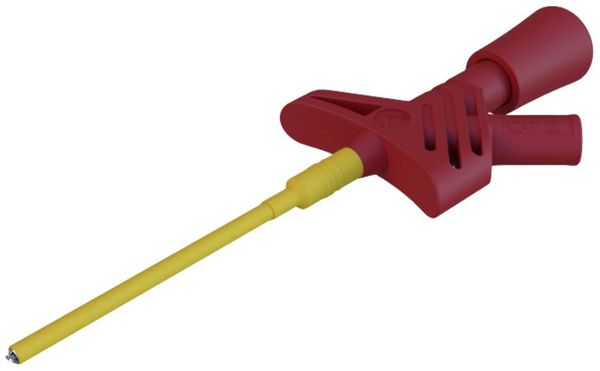 SKS Hirschmann KLEPS 1600 rt Sicherheits-Abgreifklemme Steckanschluss 2mm CAT II Rot