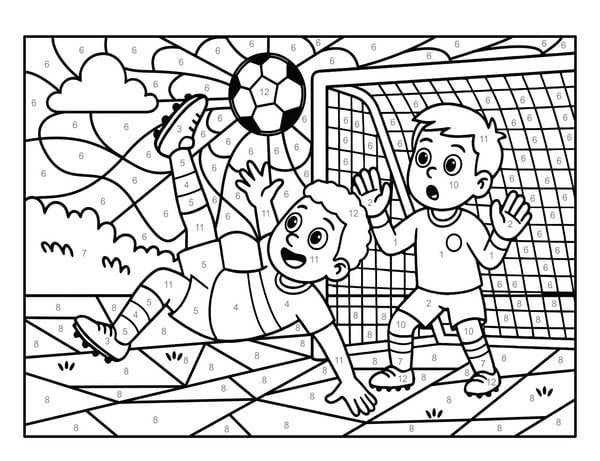 Produktbild: Malen nach Zahlen Fu&szlig;ball Malbuch f&uuml;r Kinder ab 5&ndash;7 Jahren