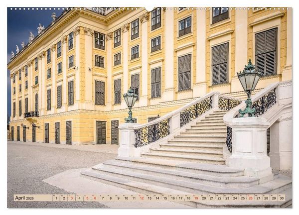 Produktbild: Geliebtes Wien. &Ouml;sterreichs Perle an der Donau (hochwertiger Premium Wandkalender 2026 DIN A2 quer), Kunstdruck in Hochglanz