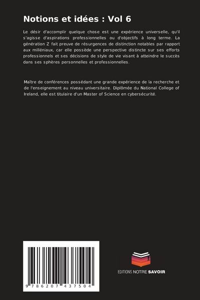 Produktbild: Notions et id&eacute;es : Vol 6