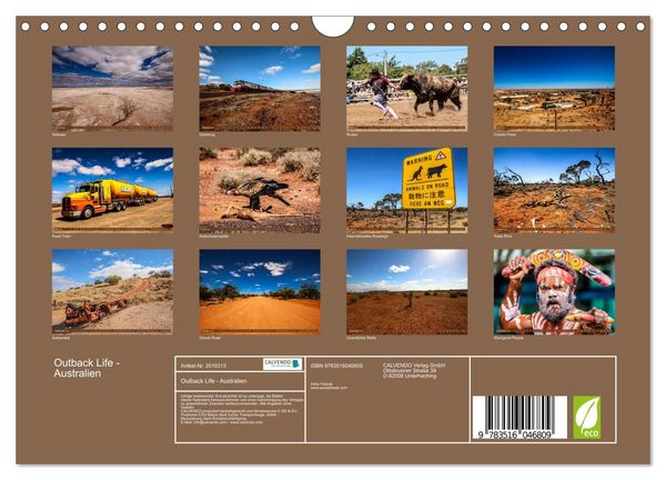 Produktbild: Outback Life - Australien (Wandkalender 2026 DIN A4 quer), CALVENDO Monatskalender