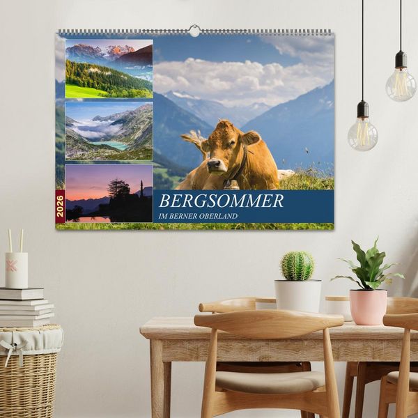 Produktbild: Bergsommer im Berner Oberland (Wandkalender 2026 DIN A2 quer), CALVENDO Monatskalender