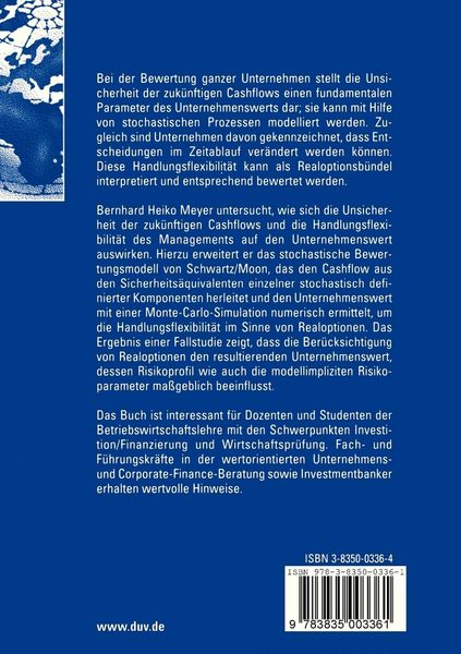 Produktbild: Stochastische Unternehmensbewertung