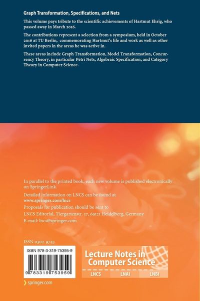 Produktbild: Graph Transformation, Specifications, and Nets