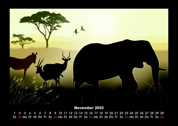 Produktbild: Elefanten - Die sanften Riesen Afrikas 2025 Fotokalender DIN A3