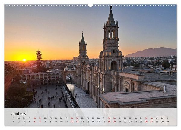 Produktbild: Entdecke S&uuml;damerika: Monat f&uuml;r Monat (hochwertiger Premium Wandkalender 2027 DIN A2 quer), Kunstdruck in Hochglanz