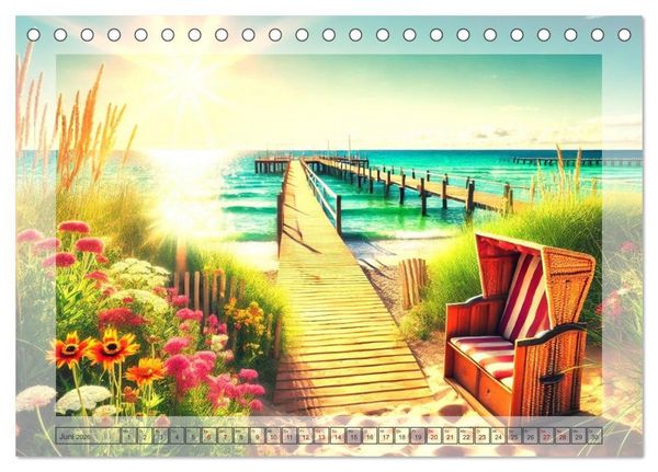 Produktbild: Pfade ans Meer (Tischkalender 2026 DIN A5 quer), CALVENDO Monatskalender