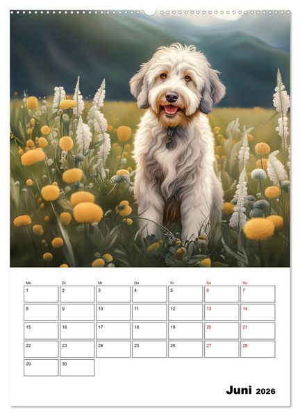 Produktbild: Aussiedoodle - Hunde zum Liebhaben (hochwertiger Premium Wandkalender 2026 DIN A2 hoch), Kunstdruck in Hochglanz