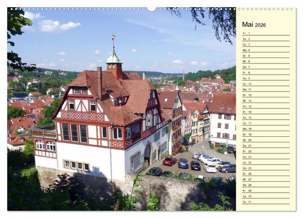 Produktbild: T&uuml;bingen erleben (Wandkalender 2026 DIN A2 quer), CALVENDO Monatskalender