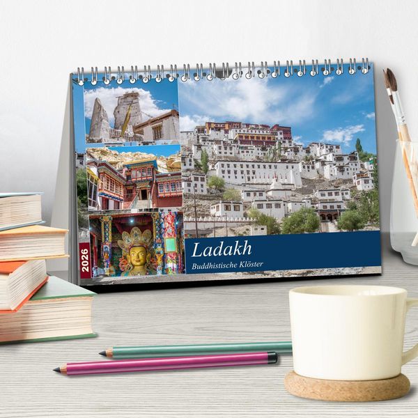 Produktbild: Ladakh - Buddhistische Kl&ouml;ster (Tischkalender 2026 DIN A5 quer), CALVENDO Monatskalender