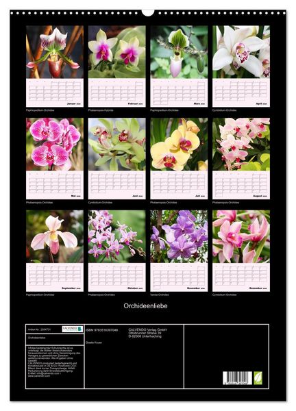 Produktbild: Orchideenliebe (Wandkalender 2026 DIN A2 hoch), CALVENDO Monatskalender