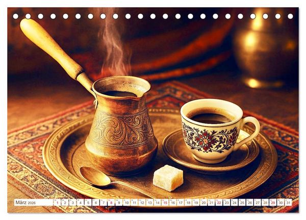 Produktbild: Hei&szlig;er Kaffee (Tischkalender 2026 DIN A5 quer), CALVENDO Monatskalender