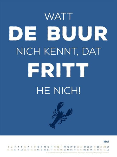 Produktbild: MOIN!: Wandkalender 2027 - Watt mutt, dat mutt