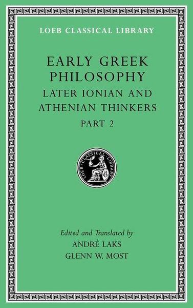 Produktbild: Early Greek Philosophy, Volume VII - Later Ionian and Athenian Thinkers, Part 2 L530