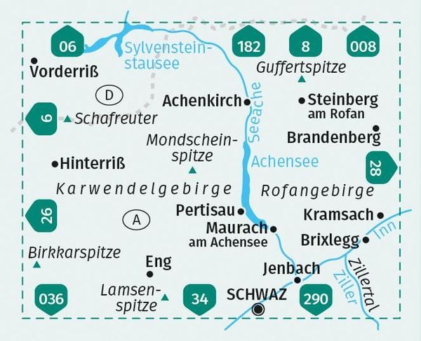 KOMPASS Wanderkarte 027 Achensee 1:35.000
