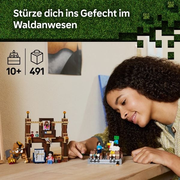 Produktbild: LEGO Minecraft 21272 Waldanwesen mit Boxring, Gamer Geschenk, Spielzeug