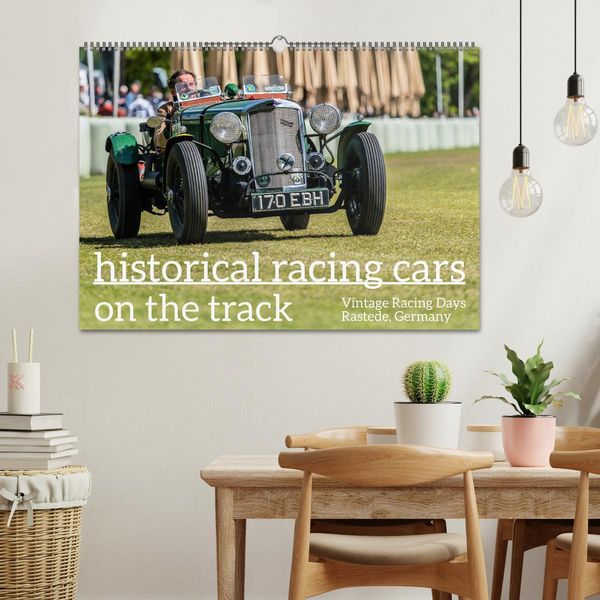 Produktbild: historical racing cars on the track (Wall Calendar 2026 DIN A2 landscape), CALVENDO 12 Month Wall Calendar