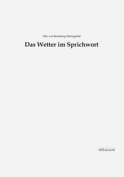 Produktbild: Das Wetter im Sprichwort