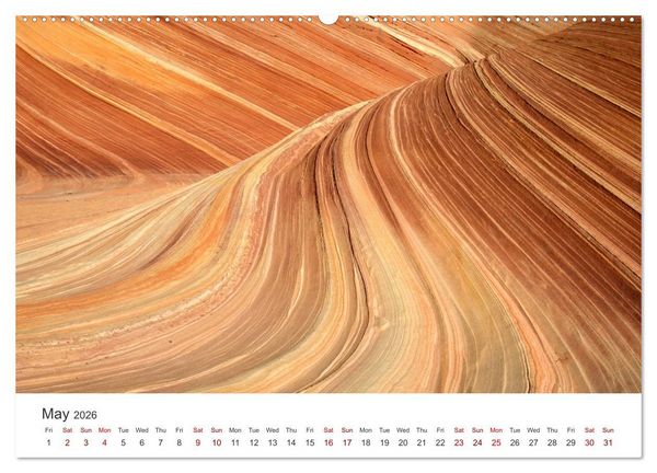 Produktbild: Paria Canyon The Wave (Wall Calendar 2026 DIN A2 landscape), CALVENDO 12 Month Wall Calendar