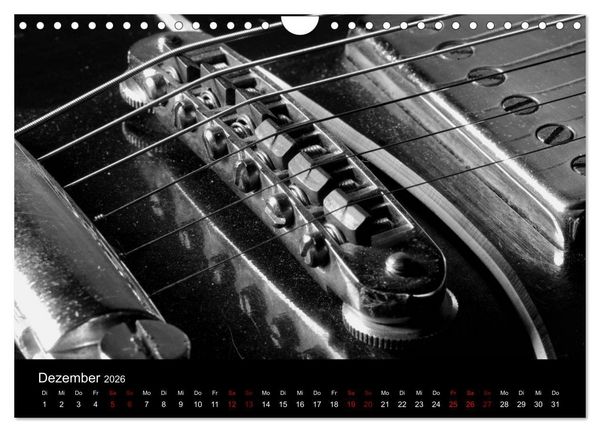 Produktbild: Regelwerke - Details alter E-Gitarren (Wandkalender 2026 DIN A4 quer), CALVENDO Monatskalender
