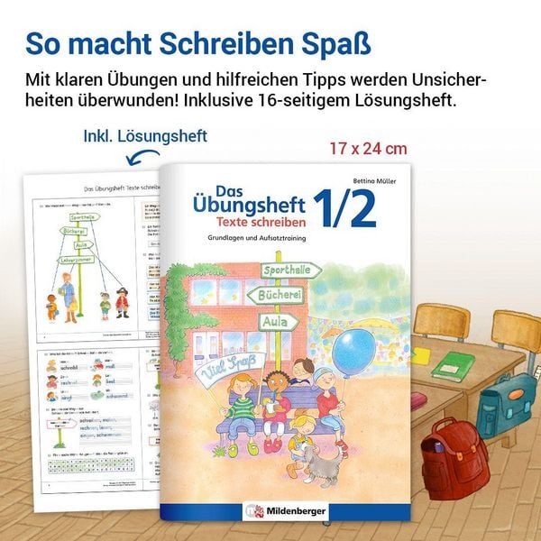 Produktbild: Das &Uuml;bungsheft Texte schreiben 1/2