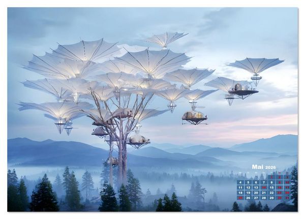 Produktbild: Aerospira (hochwertiger Premium Wandkalender 2026 DIN A2 quer), Kunstdruck in Hochglanz