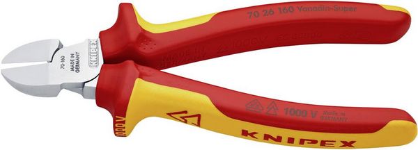 Produktbild: Knipex 70 26 160 VDE Seitenschneider mit Facette 160mm
