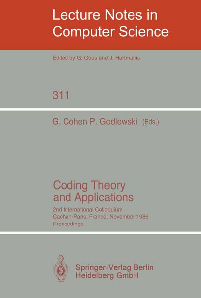 Produktbild: Coding Theory and Applications