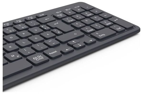 Produktbild: hama 00173057 Multi-Device-Tastatur \"WK-300\", kabellos, Funk/Bluetooth&reg;, Schw., QWERTZ DE
