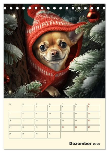 Produktbild: Witzige Chihuahuas. Gl&uuml;ckliche Temperamentb&uuml;ndel (Tischkalender 2026 DIN A5 hoch), CALVENDO Monatskalender