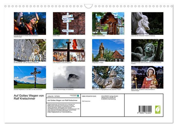 Produktbild: Auf Gottes Wegen von Ralf Kretschmer (Wandkalender 2026 DIN A3 quer), CALVENDO Monatskalender