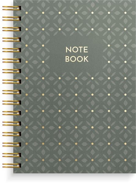 Produktbild: Burde Notizbuch A5 green pattern
