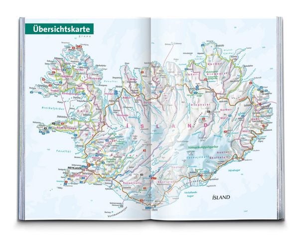 Produktbild: KOMPASS Wanderf&uuml;hrer Island, 70 Touren mit Extra-Tourenkarte