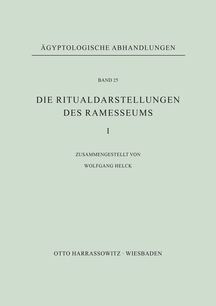 Produktbild: Die Ritualdarstellungen des Ramesseums I.