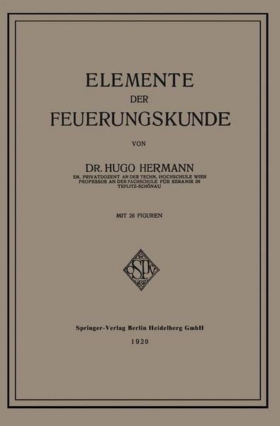 Produktbild: Elemente der Feuerungskunde