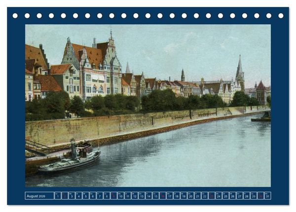 Produktbild: Historisches Bremen an der Weser von 1888 bis 1918 (Tischkalender 2026 DIN A5 quer), CALVENDO Monatskalender