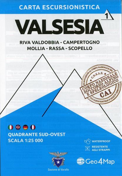 Produktbild: Valsesia Sud Ovest 1:25000