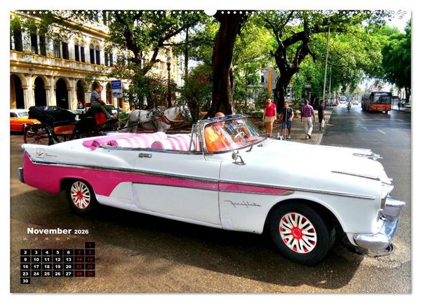 Produktbild: Ganz in Wei&szlig; - Elegante Oldtimer der F&uuml;nfziger Jahre (Wandkalender 2026 DIN A2 quer), CALVENDO Monatskalender