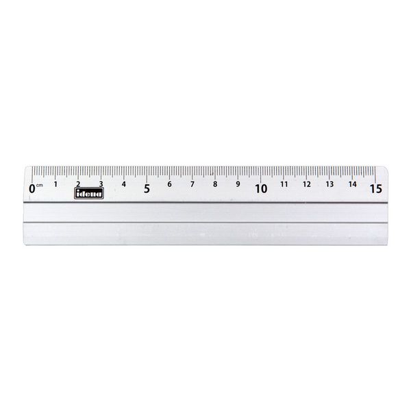Produktbild: Idena Lineal Aluminium silber 15cm Blister