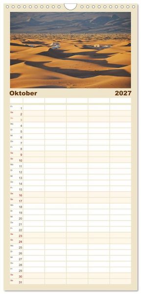 Produktbild: Familienplaner 2027 - Erlebe mit mir das traumhafte Marokko mit 5 Spalten (Wandkalender, 21 x 45 cm) CALVENDO