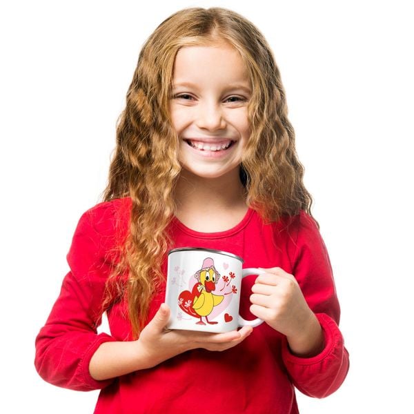Produktbild: Tr&ouml;tsch Unser Sandm&auml;nnchen Emaille Becher Tasse Schnatterinchen