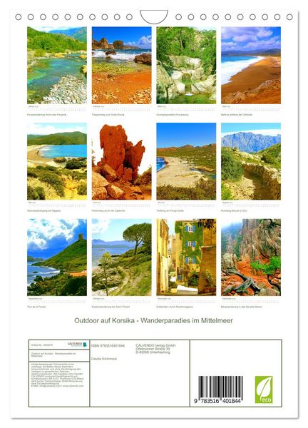 Produktbild: Outdoor auf Korsika - Wanderparadies im Mittelmeer (Wandkalender 2026 DIN A4 hoch), CALVENDO Monatskalender