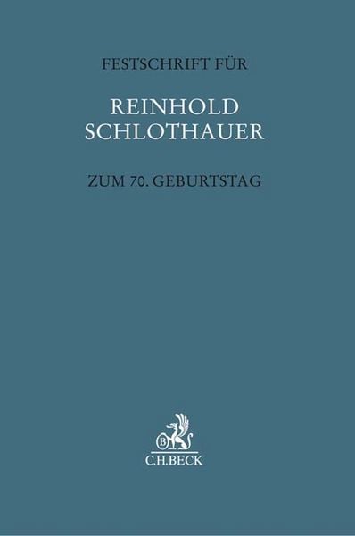 Produktbild: Festschrift f&uuml;r Reinhold Schlothauer zum 70. Geburtstag